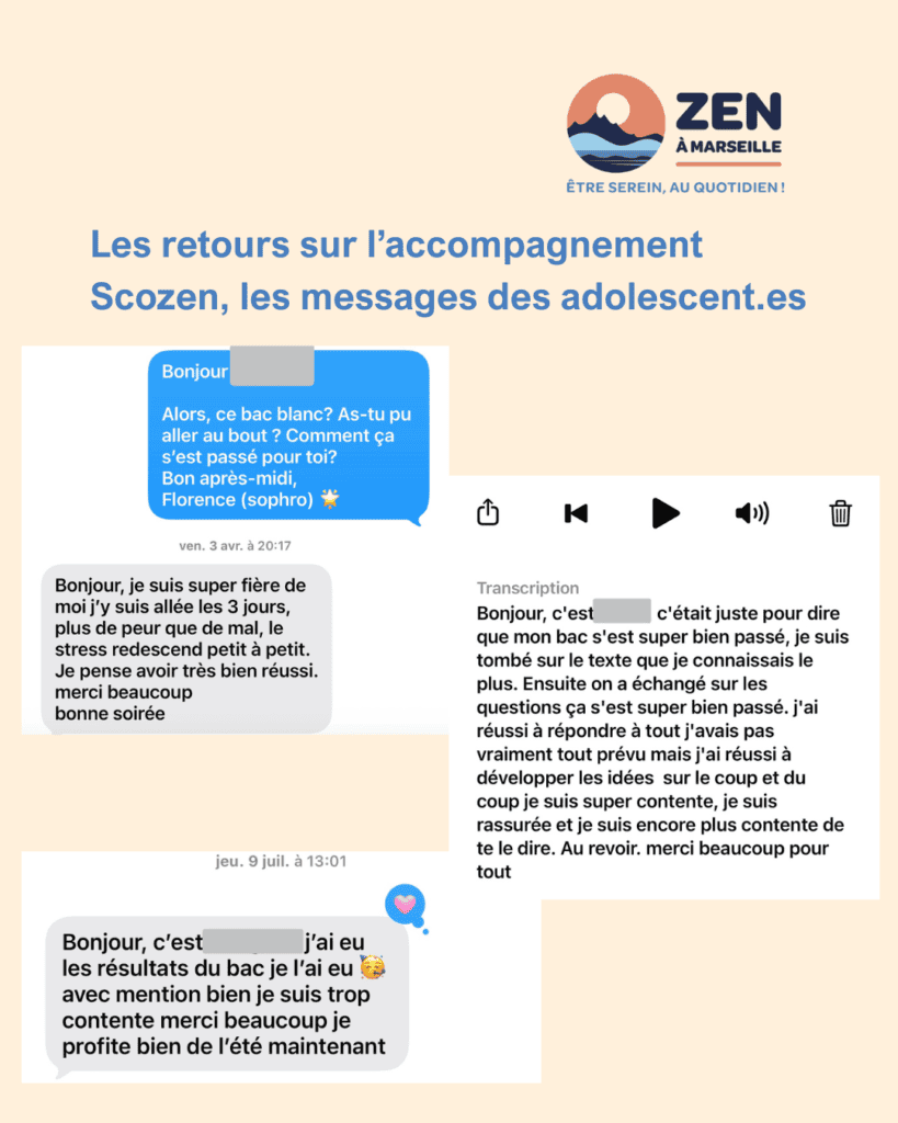 capture d'écran retour suivi positif de florence salat